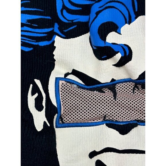 Superman Flip Down Beanie See Through Mesh Face Cover Mask Clark Kent Winter Fun - Picture 3 of 9